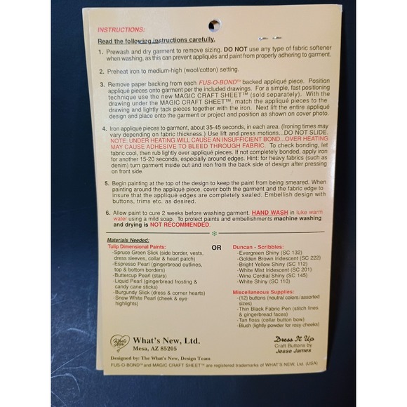 Holiday Country Borders Gingerbread Kids Iron‎ On Fabric Applique Kit 73108 - Picture 5 of 5